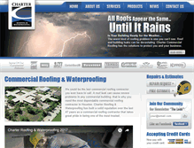 Tablet Screenshot of charterroofing.com